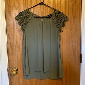 Olive green blouse from Macy’s